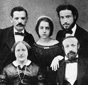 1861 photo of Leopold Schweich, Ludwig Mond and Frida (BAR 12)