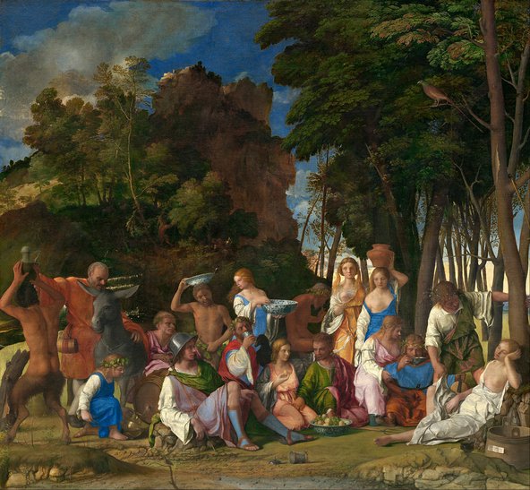 Bellini and Titian, The Feast of the Gods. Credit: Wikimedia Commons
