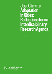 Just Climate Adaptation In Cities: Reflections For An Interdisciplinary Research Agenda