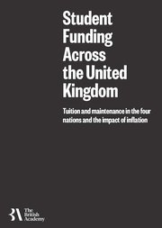 Front page of 'Student Funding Across the United Kingdom' report