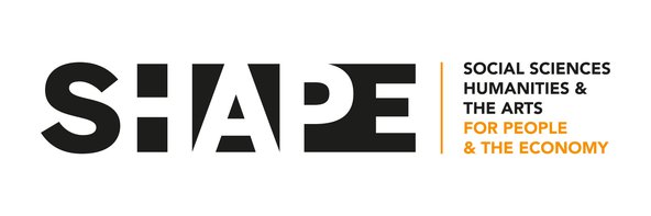 Logo for SHAPE, which stands for Social Sciences, Humanities and the Arts for the People and the Economy