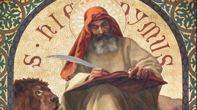 Painting of St Jerome writing