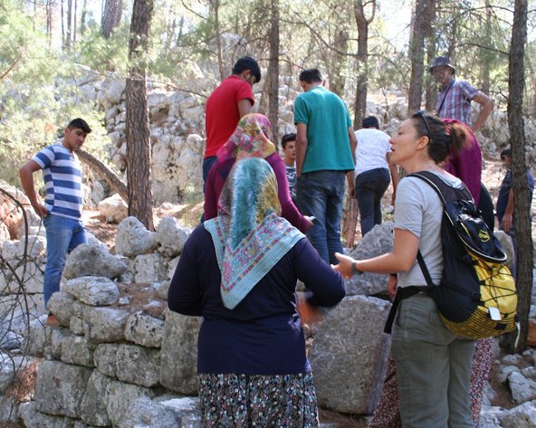 Visiting the ancient site of Sia with the locals from the nearby village, Karaot photo credit: Michele Massa.